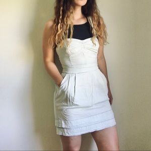 ARITZIA Wilfred Lyocell Bleached Denim Chambray Tulip Barre Dress Size 8